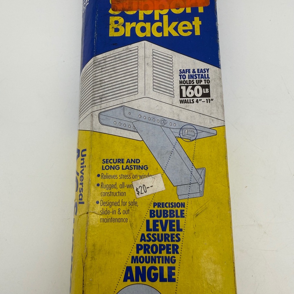 A/C Safe AC-160 Universal Air Conditioner Support Bracket 160lb Capacity White